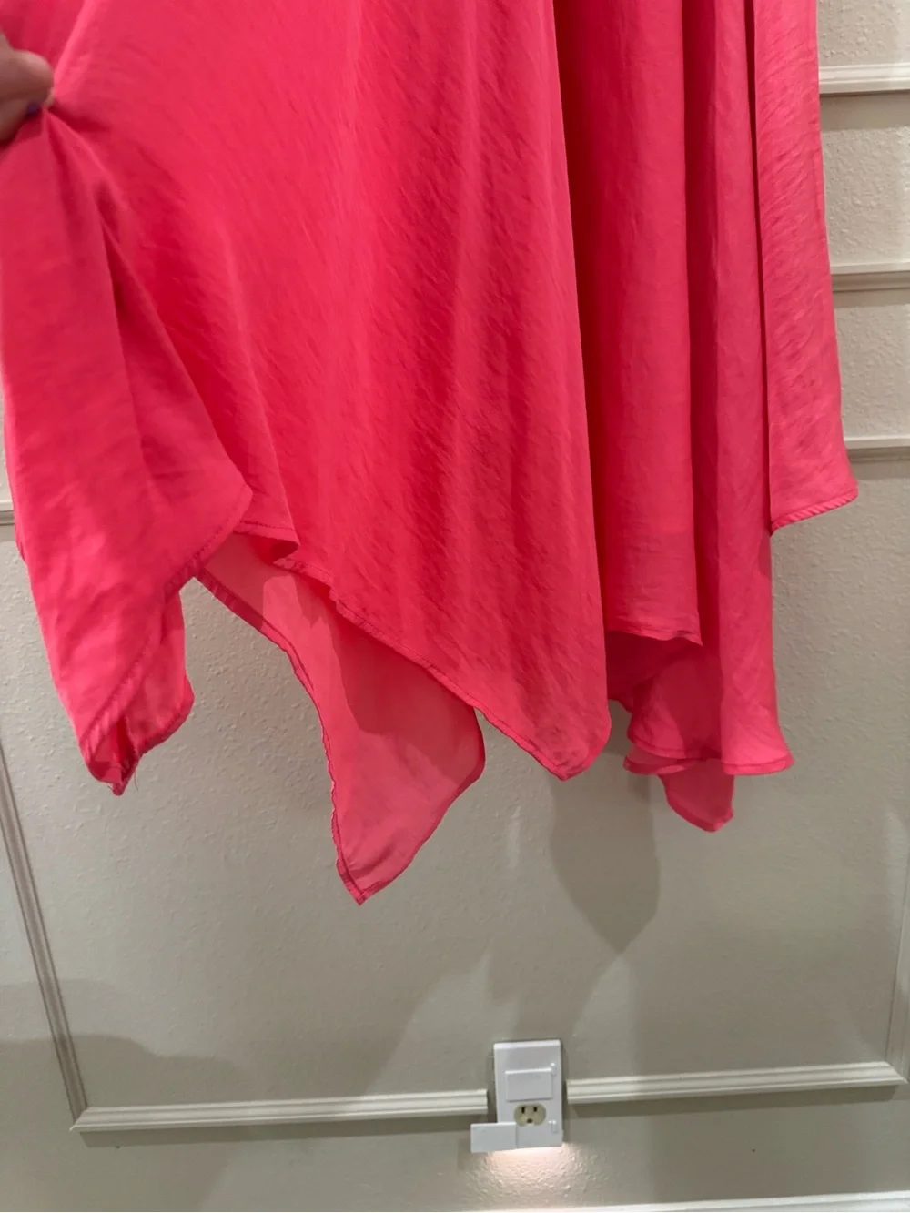 Kimchi Blue Pink handkerchief Spaghetti Strap silky Dress size 0